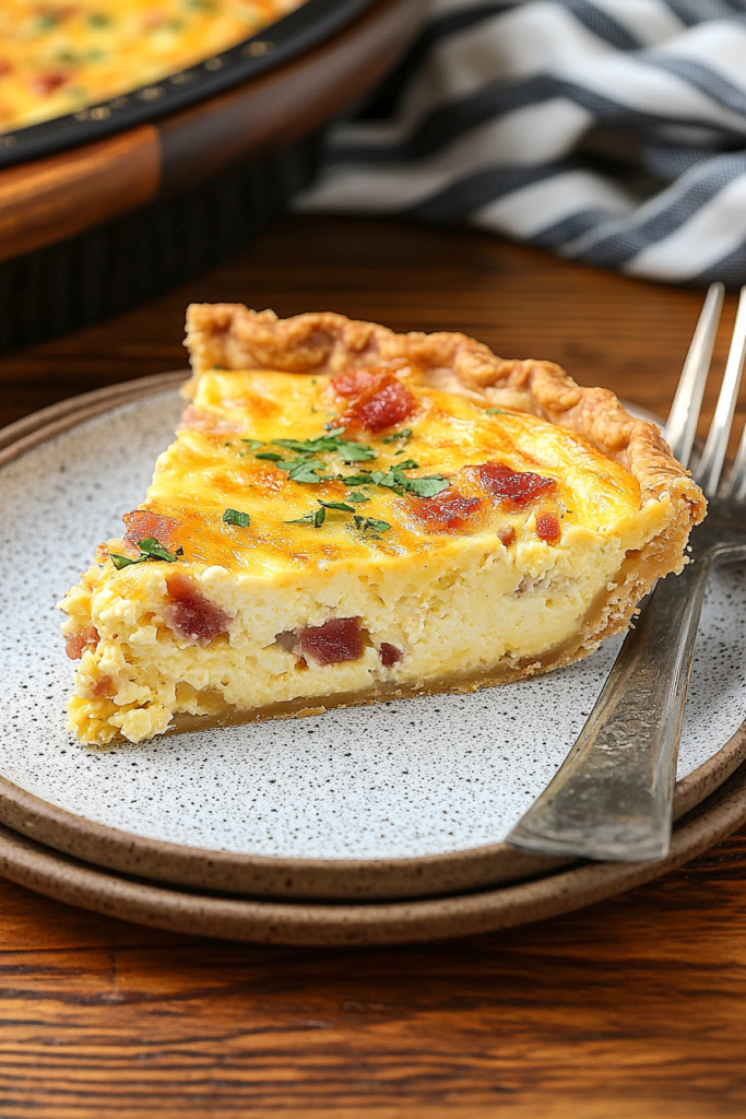 Cheesy Bacon Quiche Recipe