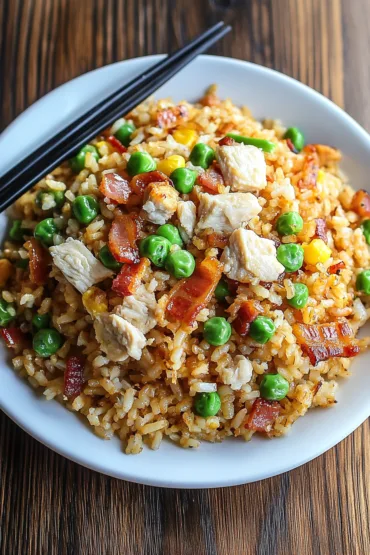 Chicken Bacon Fried Rice