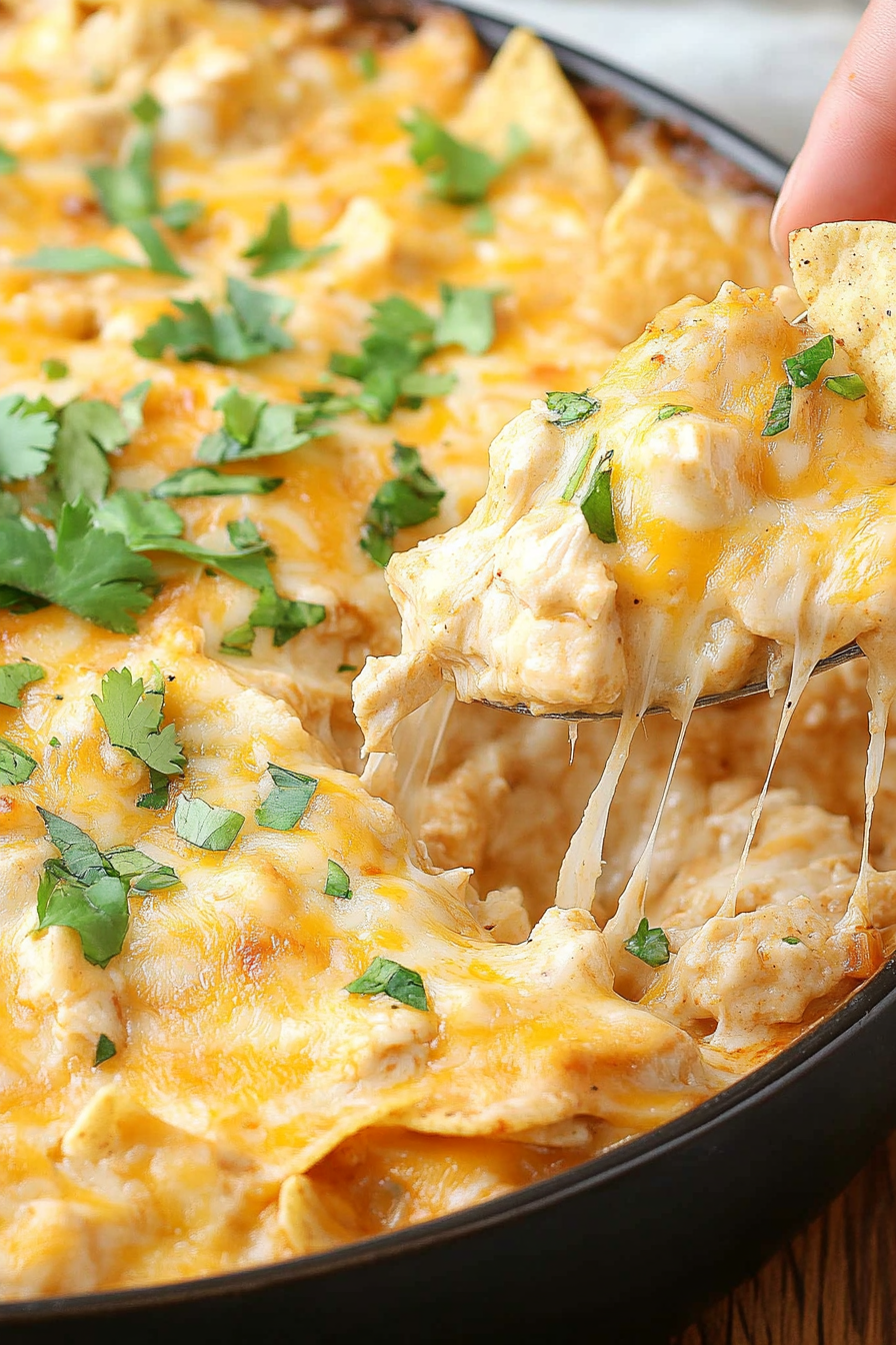 Chicken Enchilada Dip Recipe Final Dish Presentation