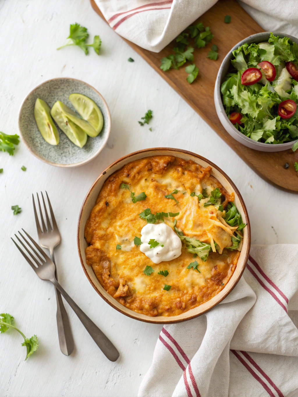 Chicken Enchilada Dip Recipe serving suggestion