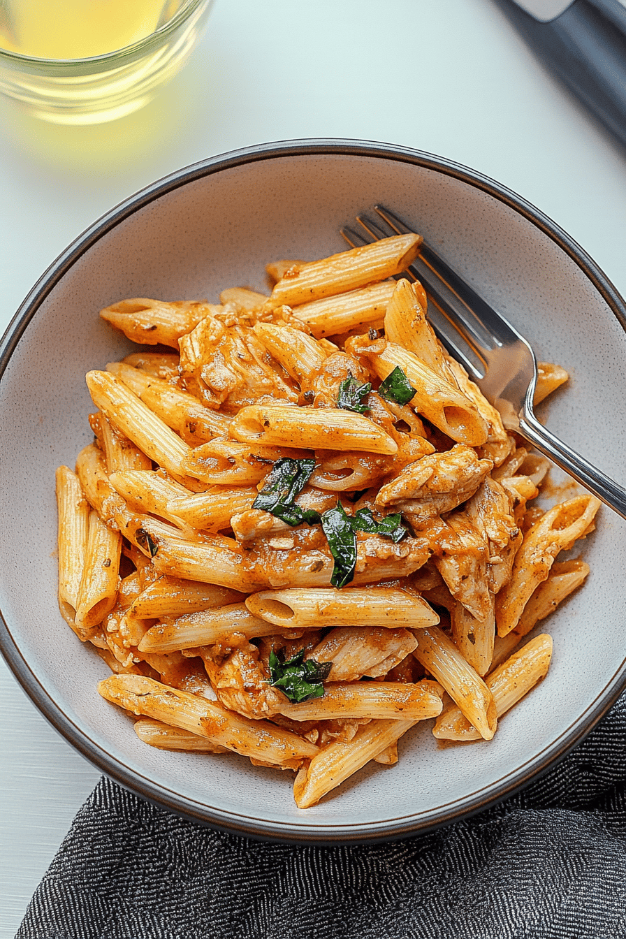 Chipotle Chicken Pasta Recipe Final Dish Presentation