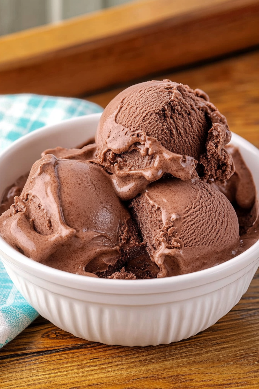 Chocolate Brownie Ice Cream Recipe Final Dish Presentation