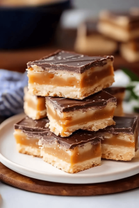 Chocolate Caramel Shortbread Bars
