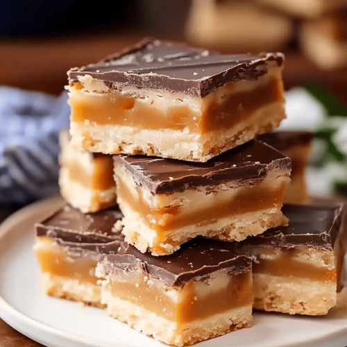 Chocolate Caramel Shortbread Bars