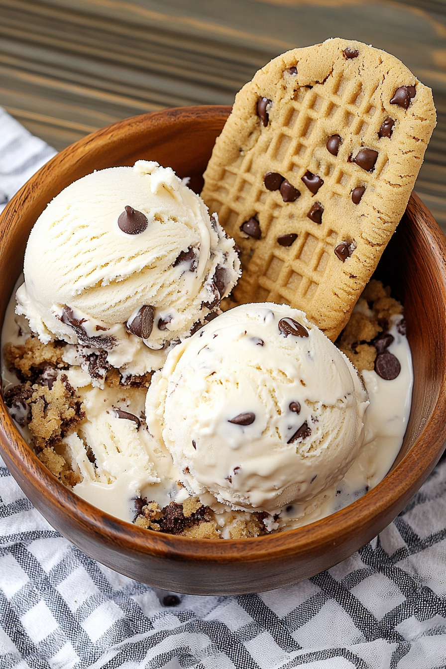 Chocolate Chip Cookie Ice Cream Treats Final Dish Presentation