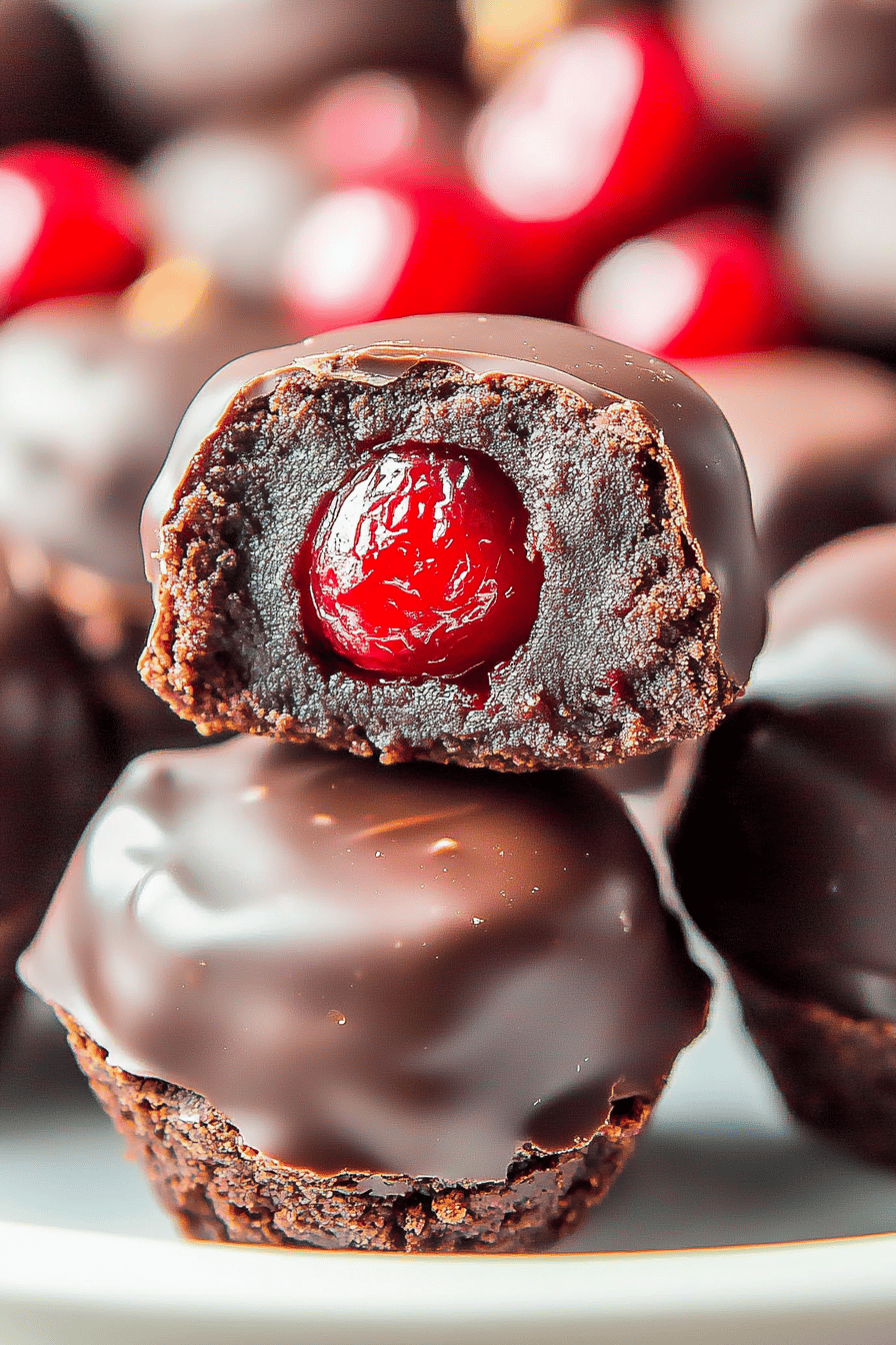 Chocolate-Covered Cherry Brownies Final Dish Presentation
