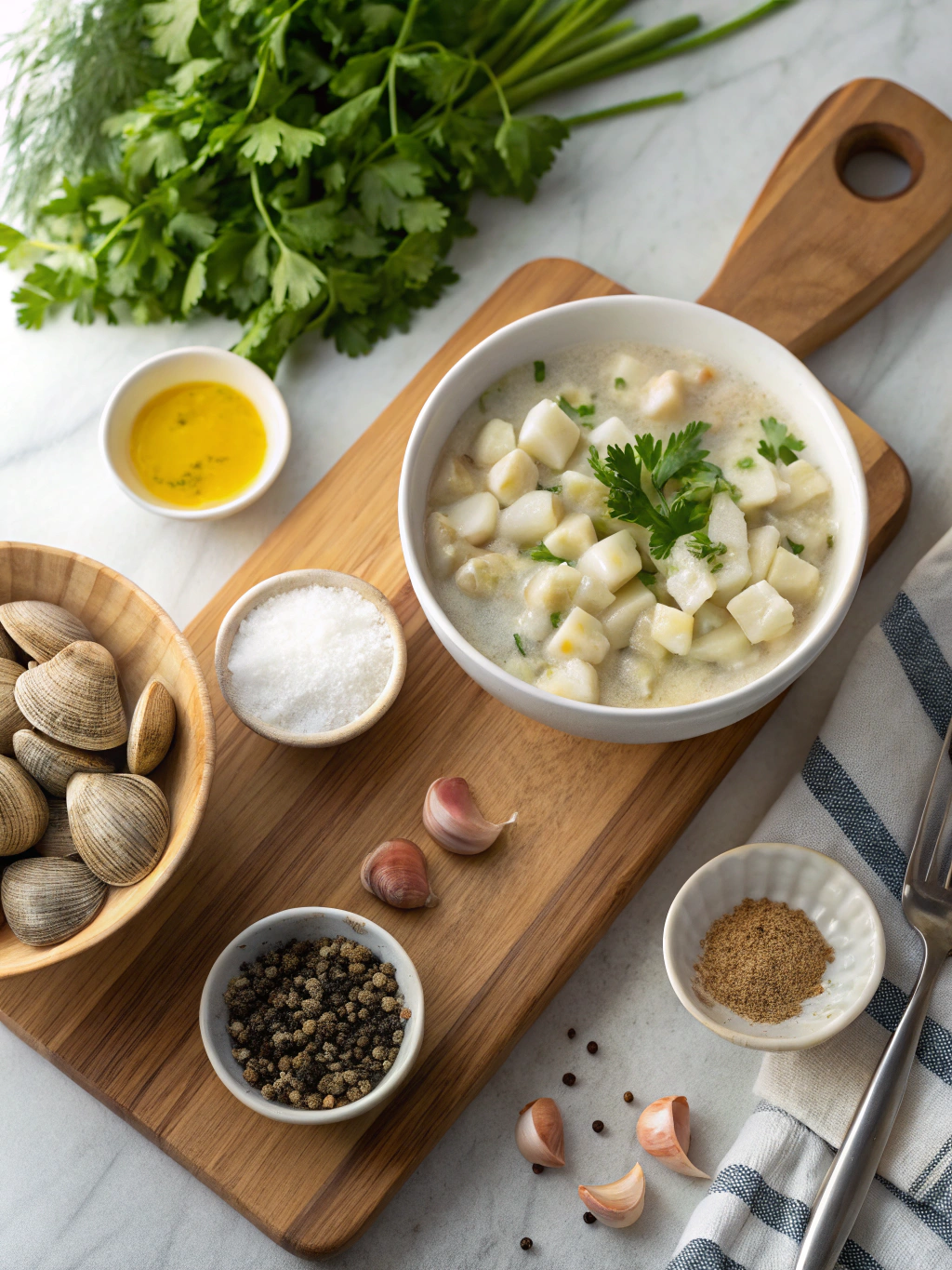 Chunky Clam Chowder Recipe ingredients