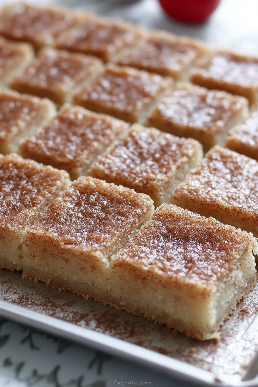 Cinnamon Toast Bars Final Dish Presentation