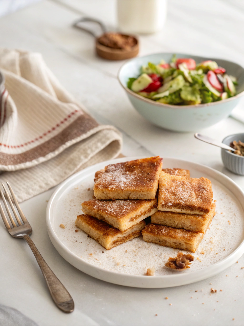 Cinnamon Toast Bars serving suggestion