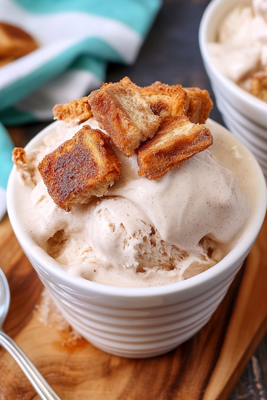 Cinnamon Toast Crunch Ice Cream Final Dish Presentation