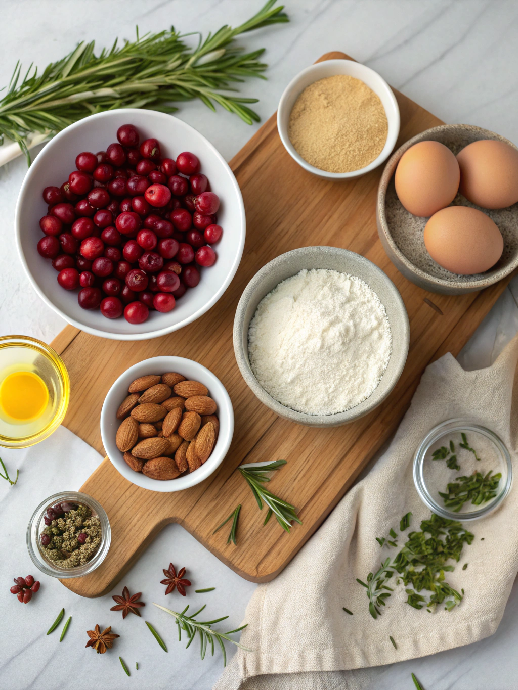 Cranberry Almond German Pancakes ingredients