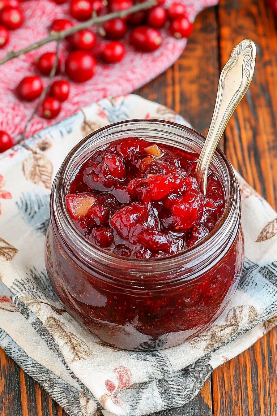 Cranberry Chutney Recipe Final Dish Presentation
