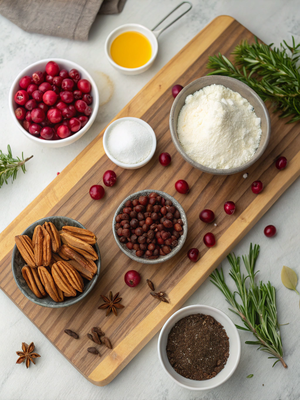 Cranberry Pecan Brownies ingredients