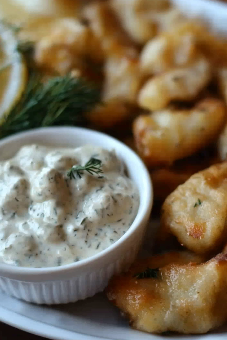 Creamy Dill Sauce Final Dish Presentation