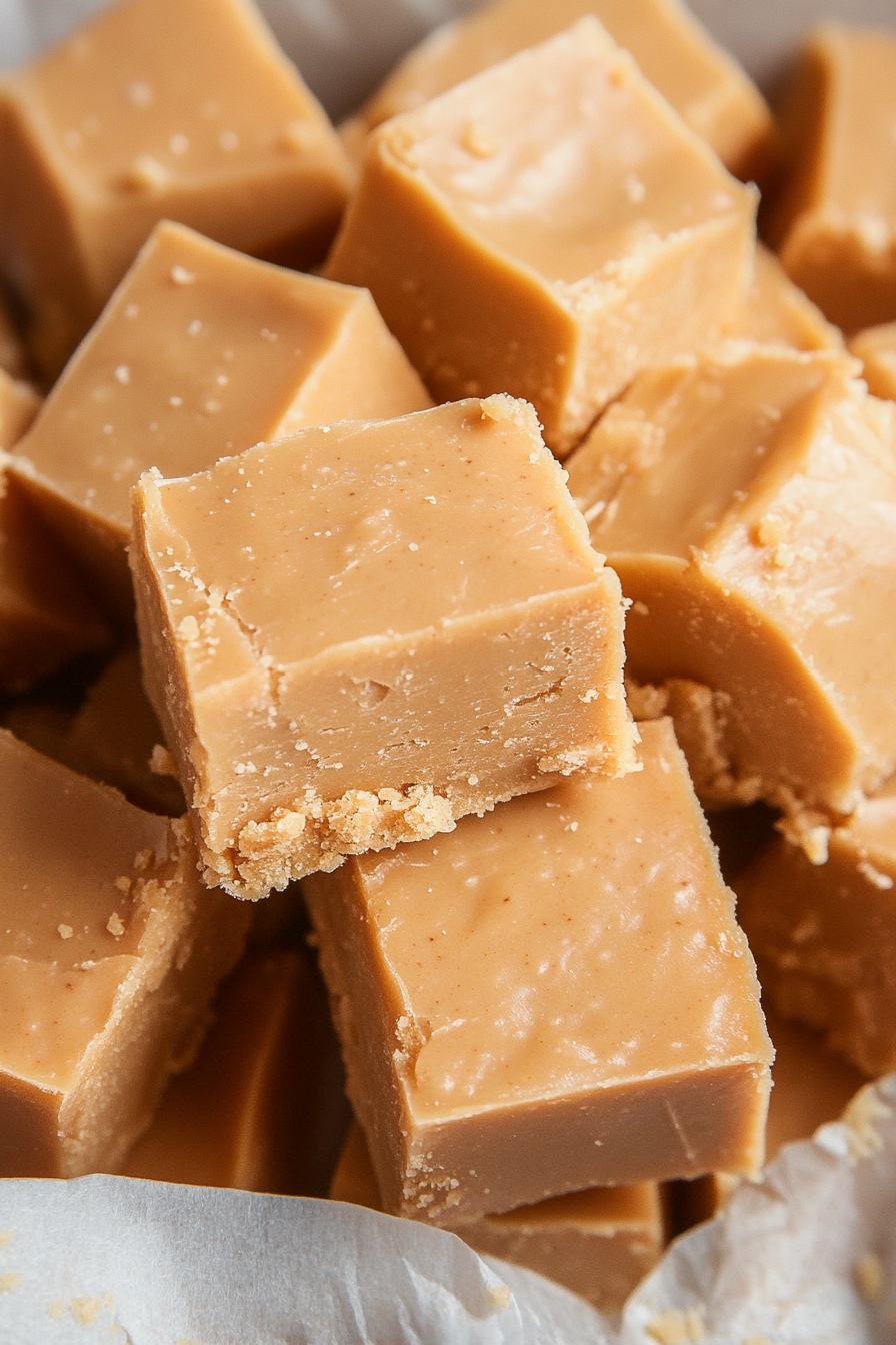 Creamy Peanut Butter Fudge Final Dish Presentation