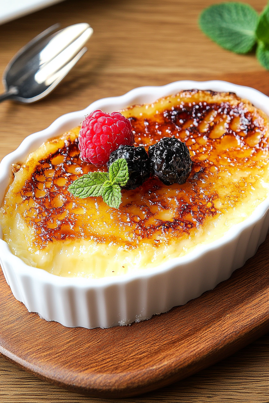 Crème Brûlée Recipe Final Dish Presentation
