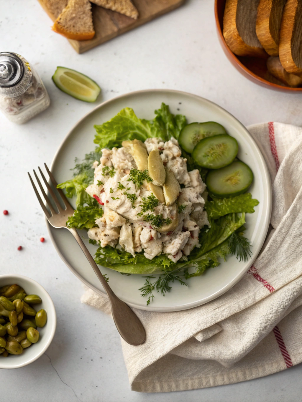 Dill Pickle Chicken Salad serving suggestion