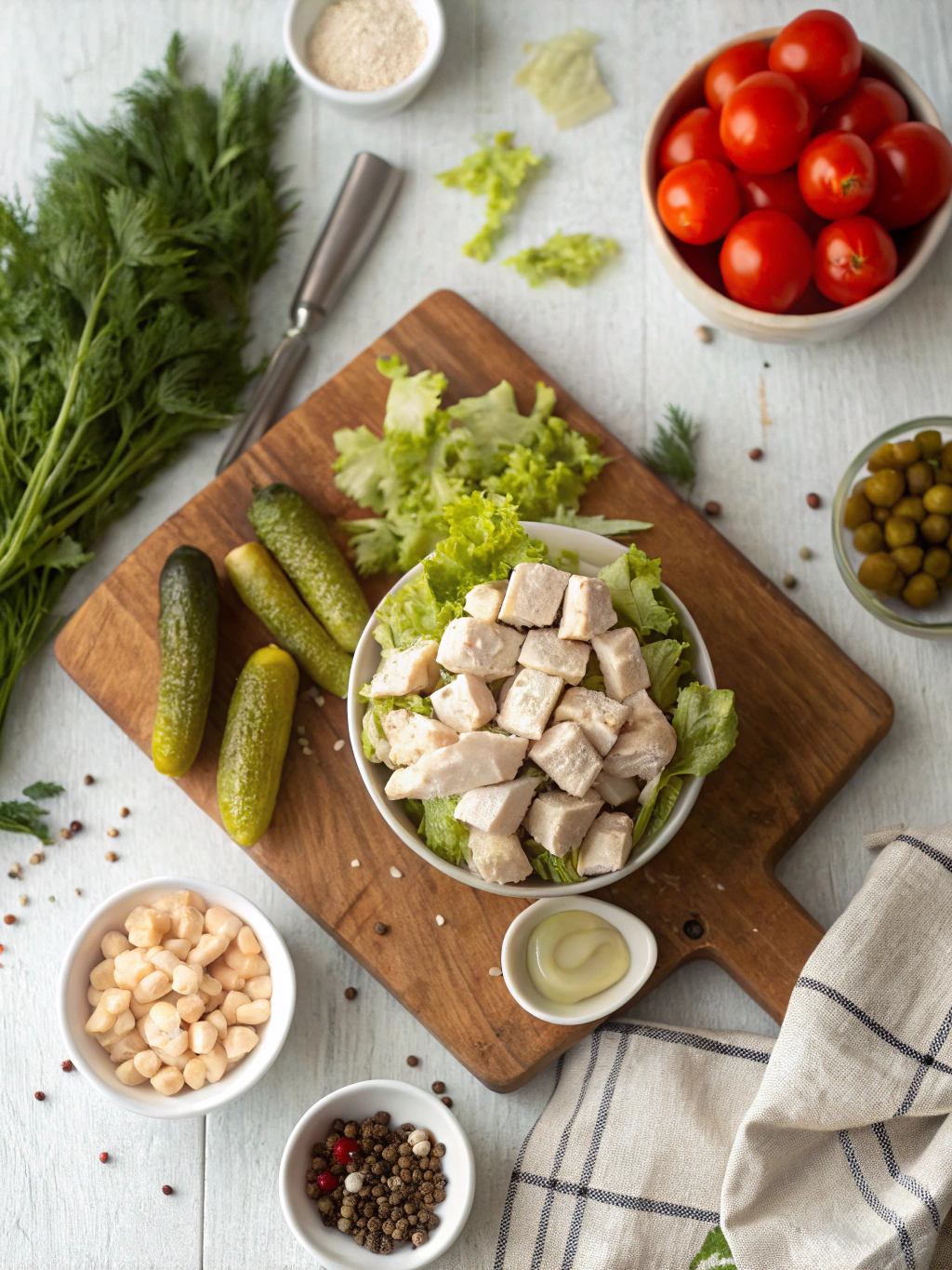 Dill Pickle Chicken Salad ingredients