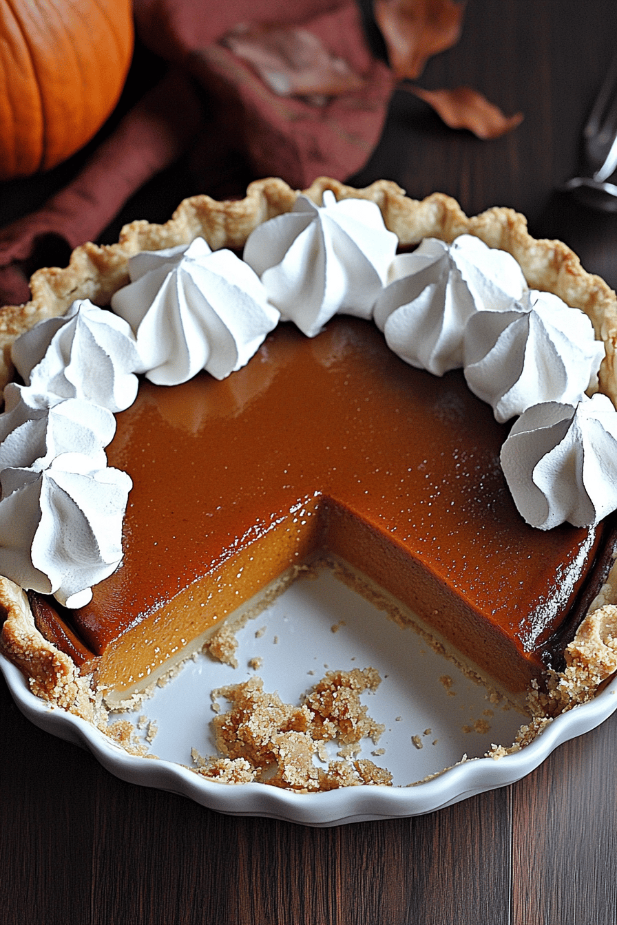 Dulce de Leche Pumpkin Pie Final Dish Presentation