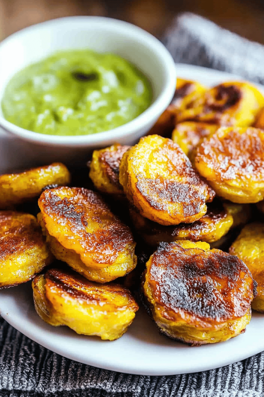 Fried Patacones Recipe Final Dish Presentation