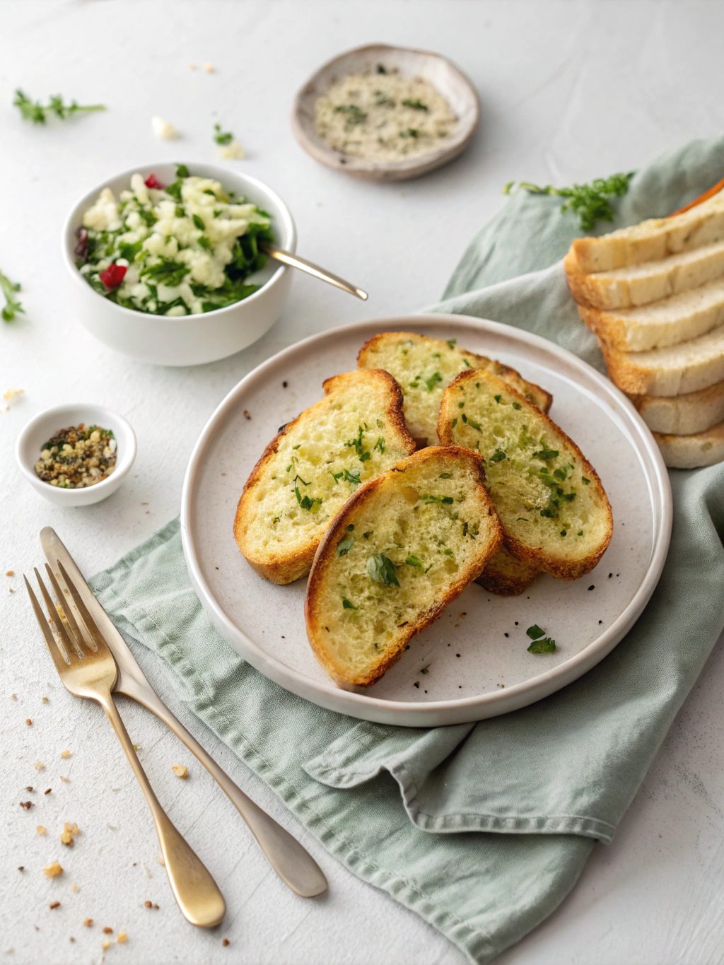 Garlic Bread Recipe serving suggestion