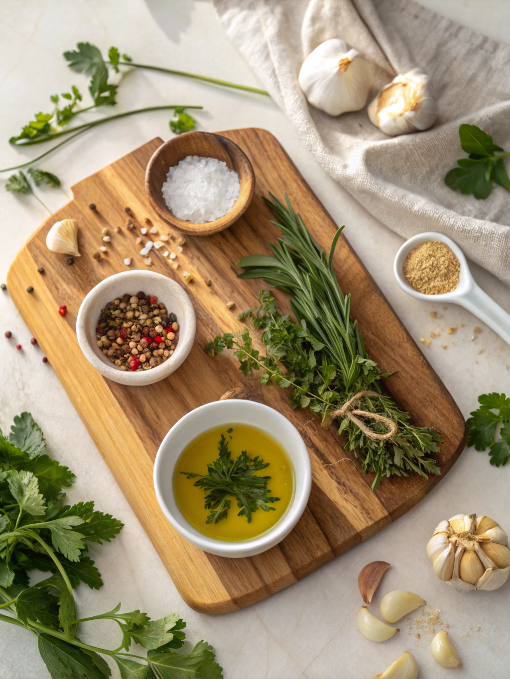 Garlic Herb Marinade ingredients