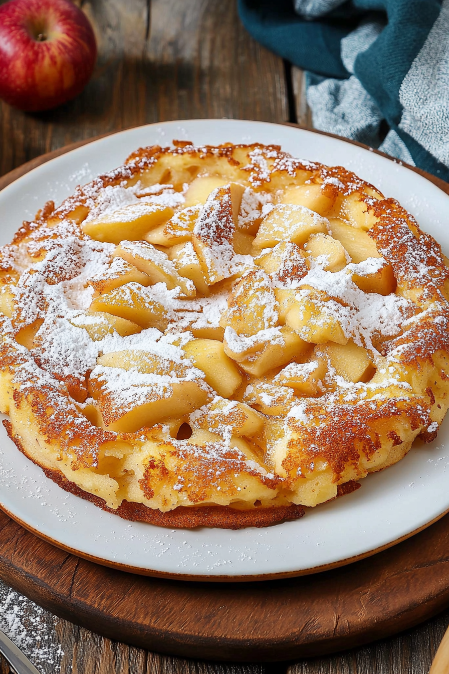 German Apple Pancake Final Dish Presentation