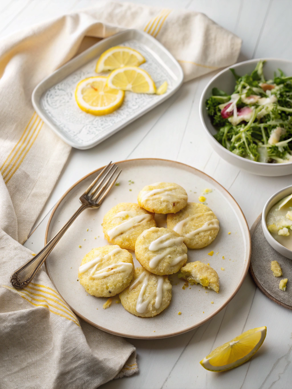 Glazed Lemon Cookies serving suggestion