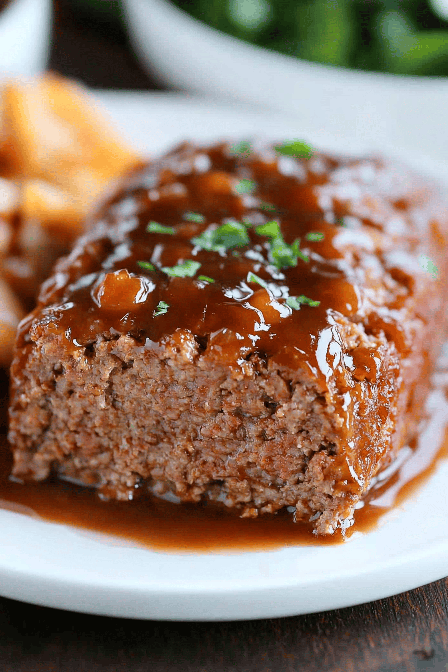 Glazed Meatloaf Recipe Final Dish Presentation