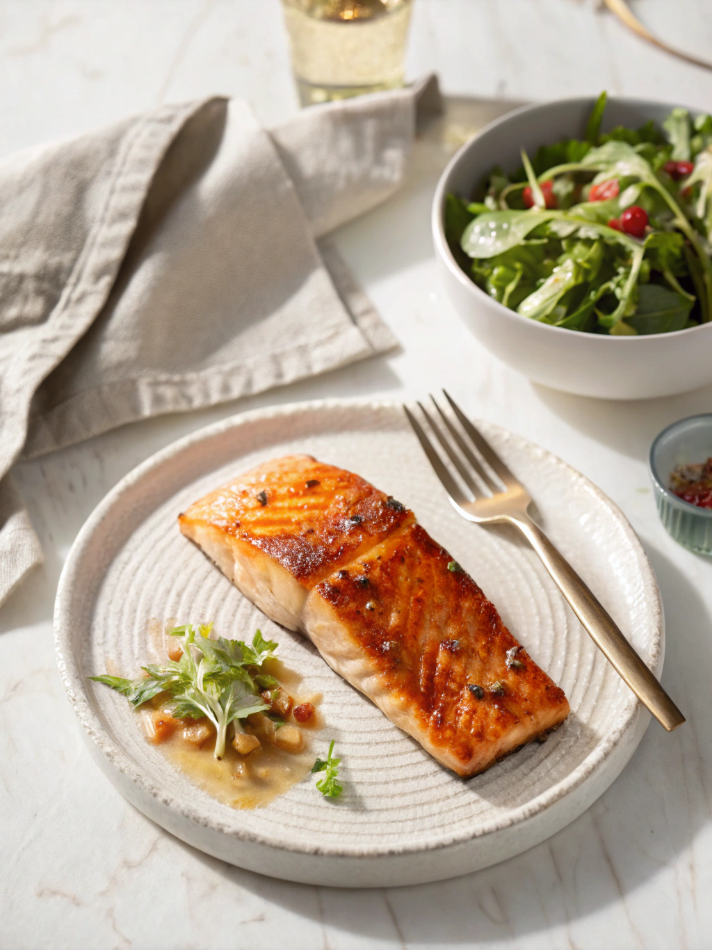 Glazed Salmon Recipe serving suggestion
