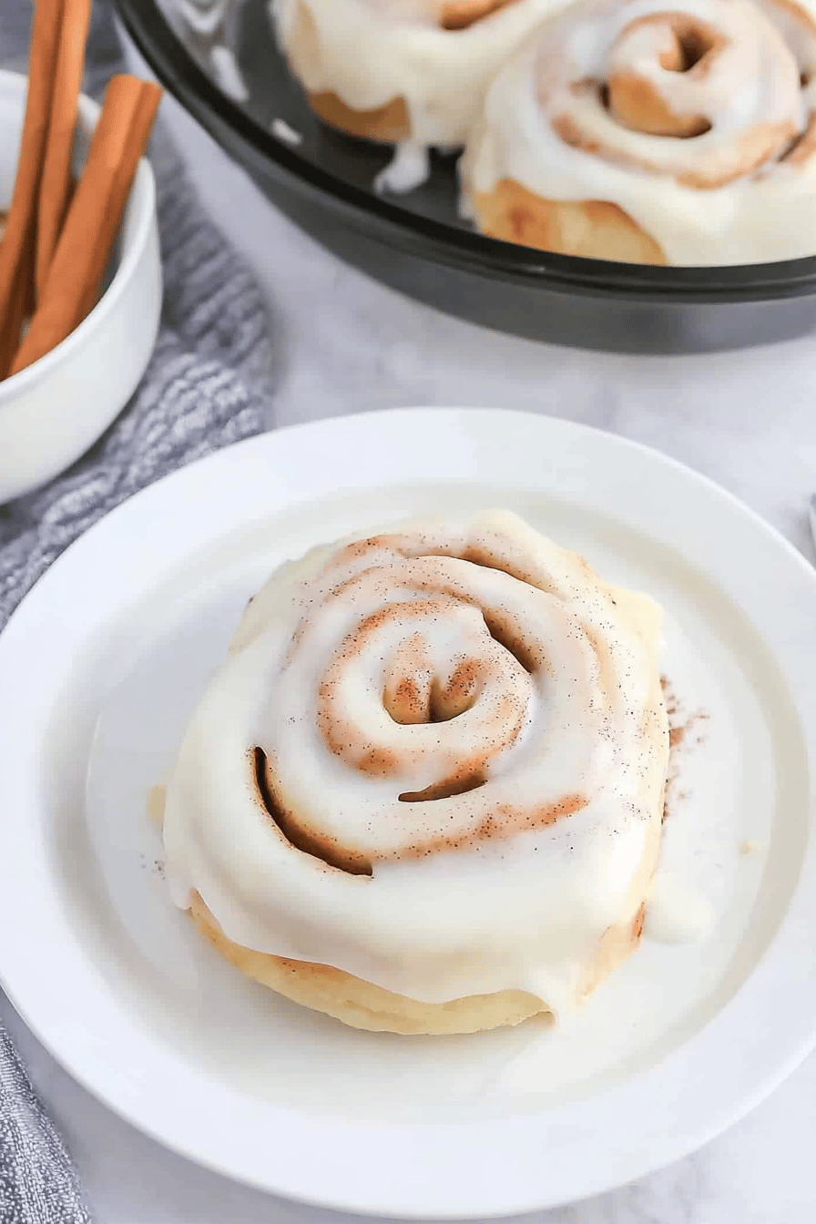 Homemade Cinnamon Rolls Final Dish Presentation