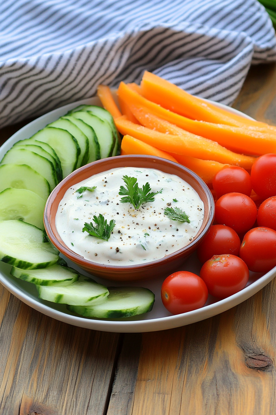 Homemade Ranch Dressing Final Dish Presentation