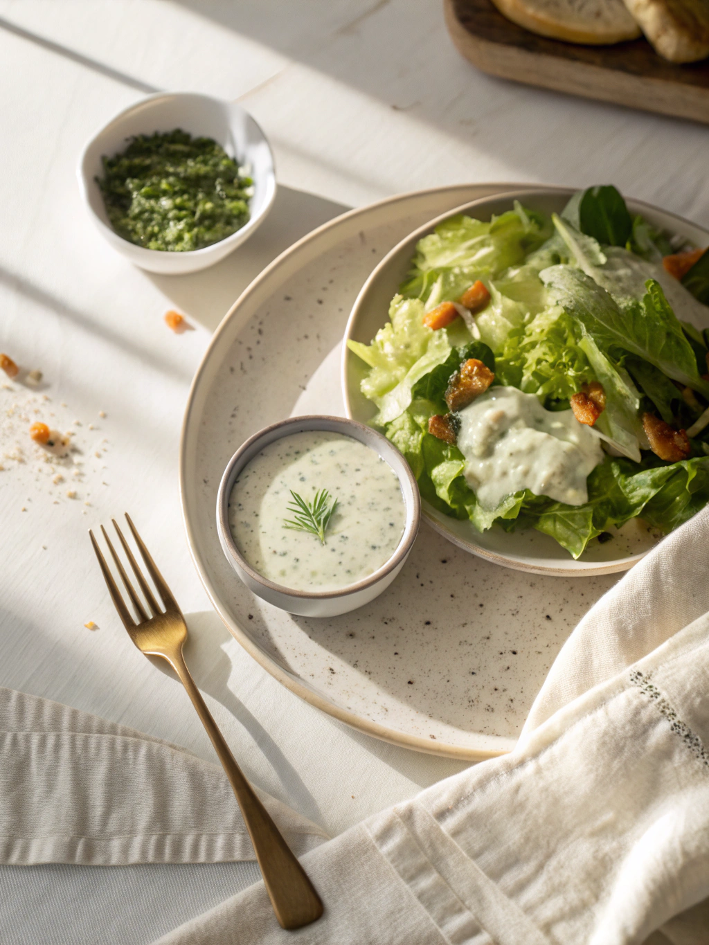 Homemade Ranch Dressing serving suggestion