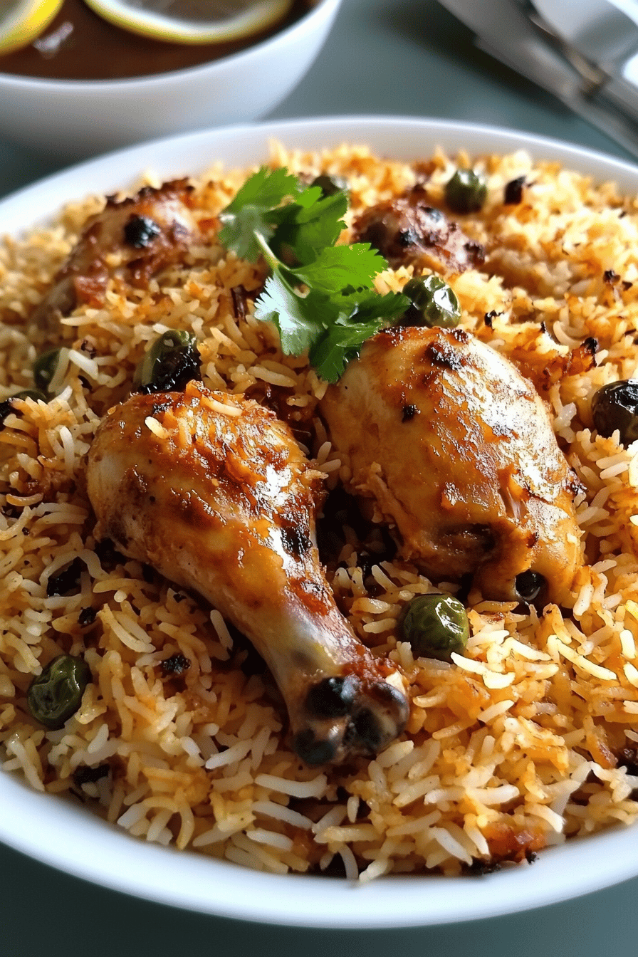 Hyderabadi Chicken Biryani Recipe Final Dish Presentation
