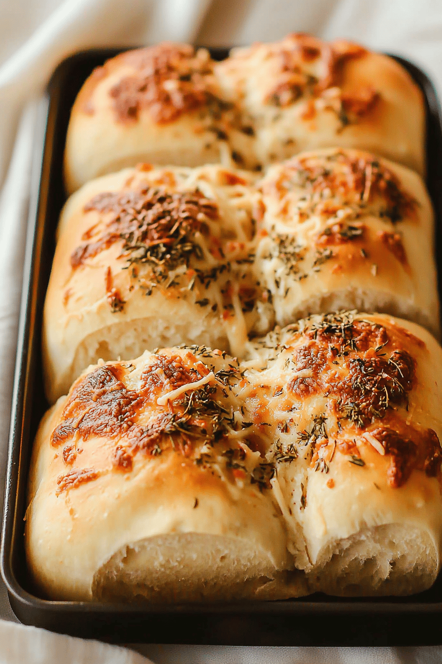 Italian Herb and Cheese Bread Recipe Final Dish Presentation