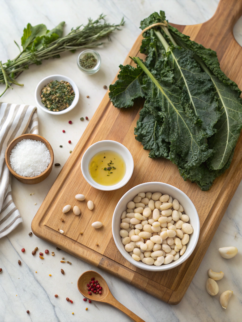 Italian White Bean Kale Soup ingredients