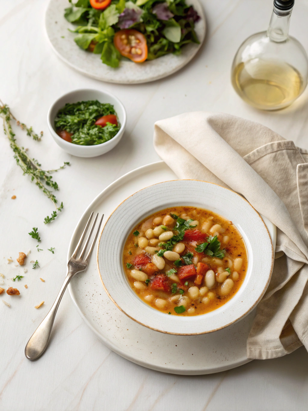 Italian White Bean Soup serving suggestion