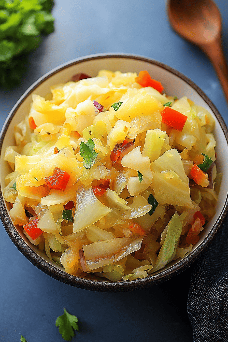 Jamaican Cabbage Recipe Final Dish Presentation