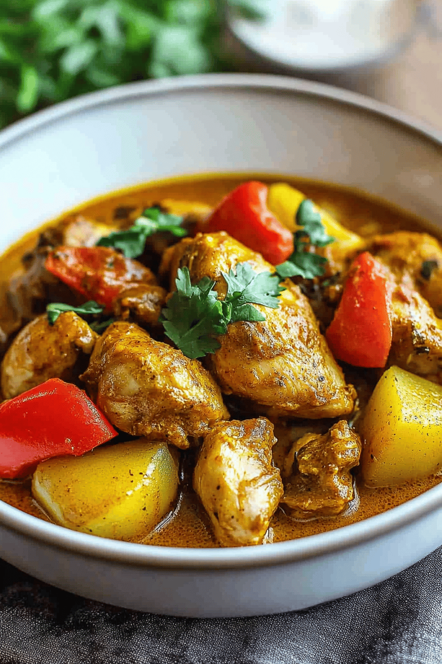 Jamaican Curry Chicken Recipe Final Dish Presentation