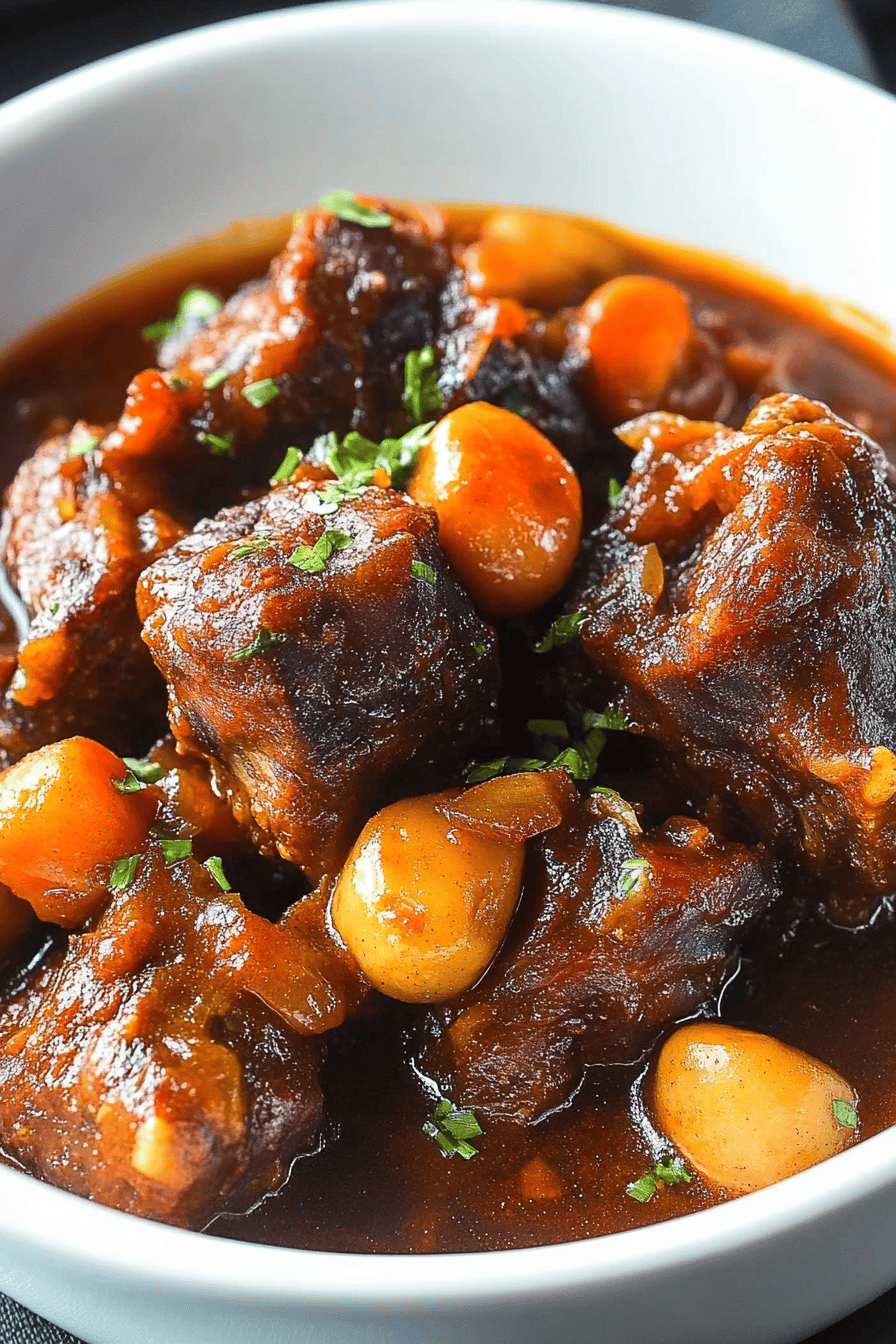 Jamaican Oxtail Recipe Final Dish Presentation