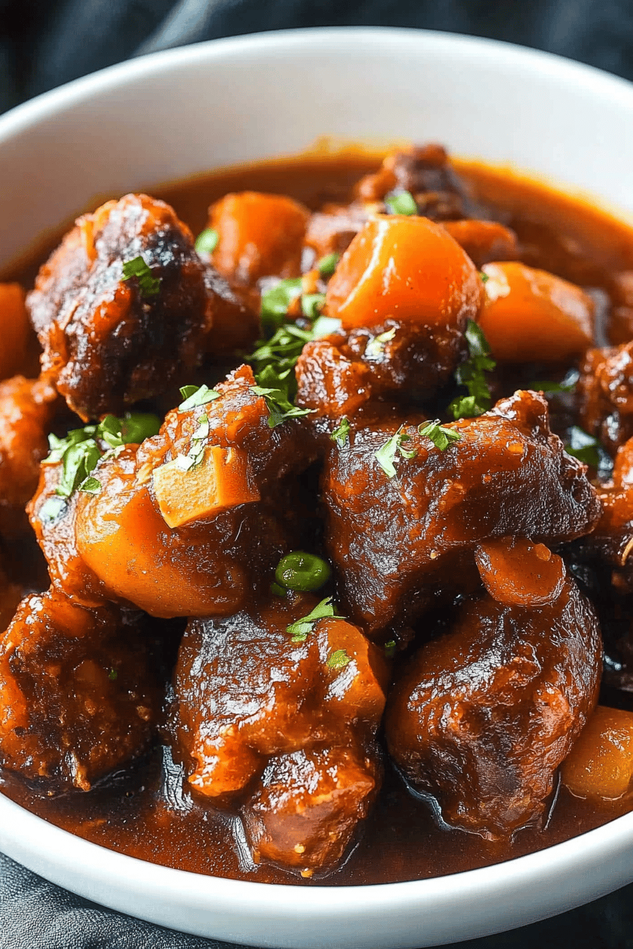 Jamaican Oxtail Recipe ingredients