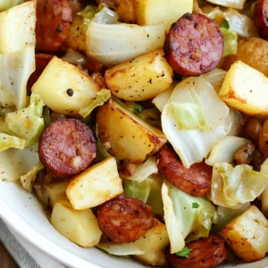 20-Minute Kielbasa Cabbage Potato Skillet: A Quick Feast! 4 Kielbasa Cabbage Potato Skillet