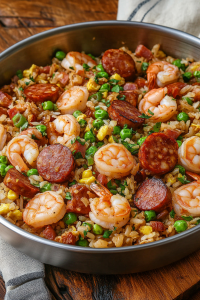Kielbasa Shrimp Fried Rice