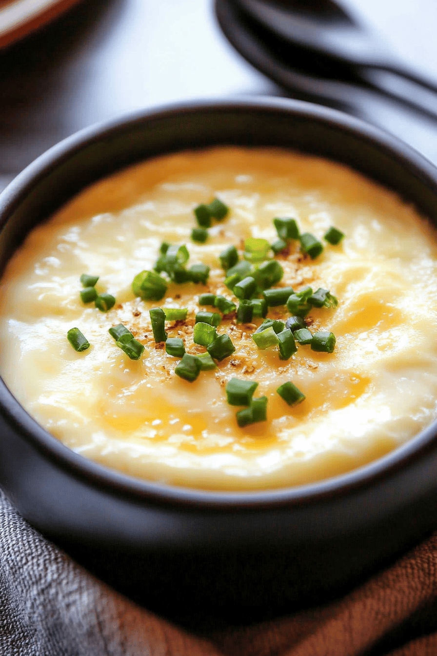 Korean Steamed Egg Final Dish Presentation