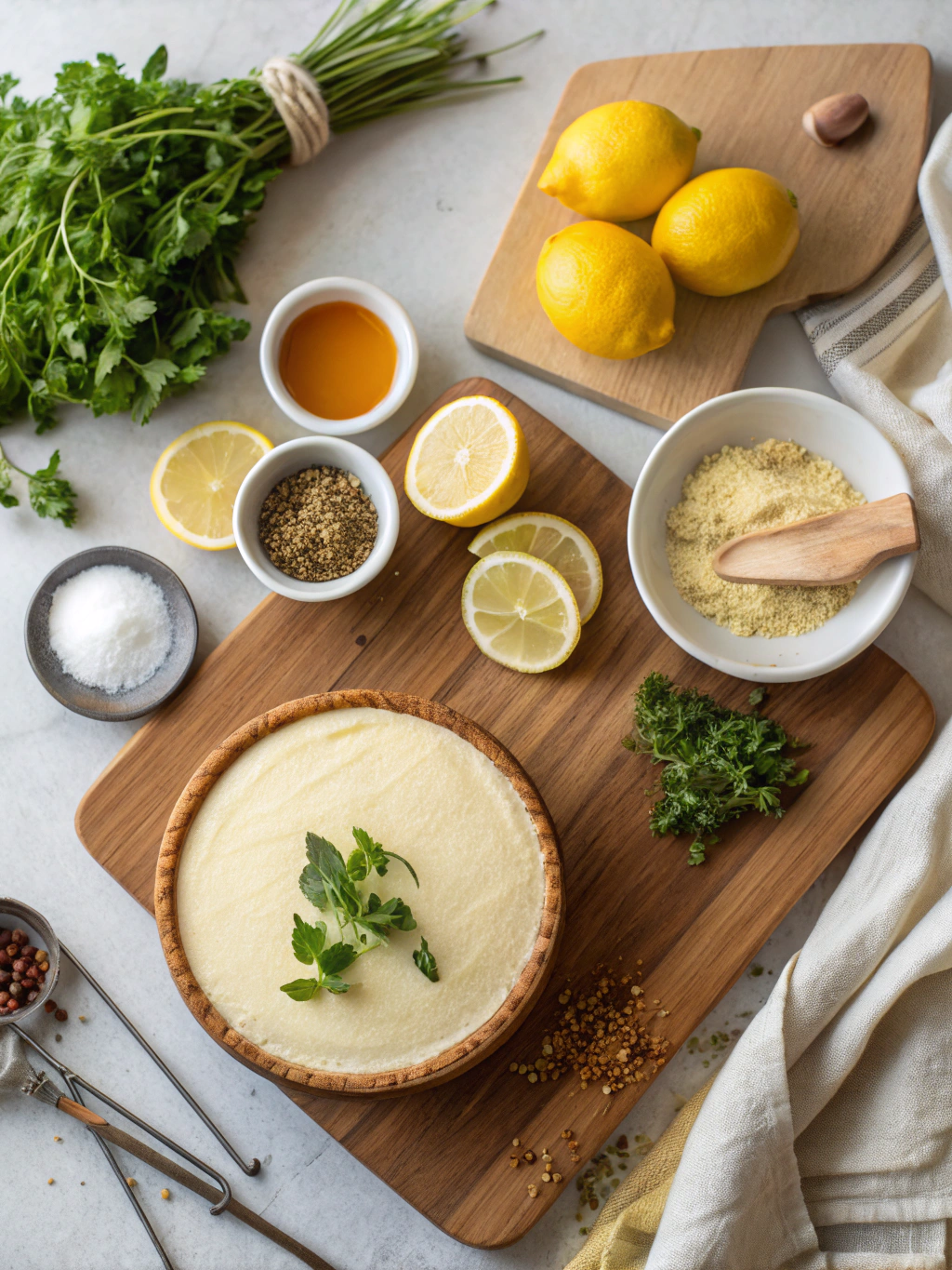 Layered Lemon Cheesecake ingredients