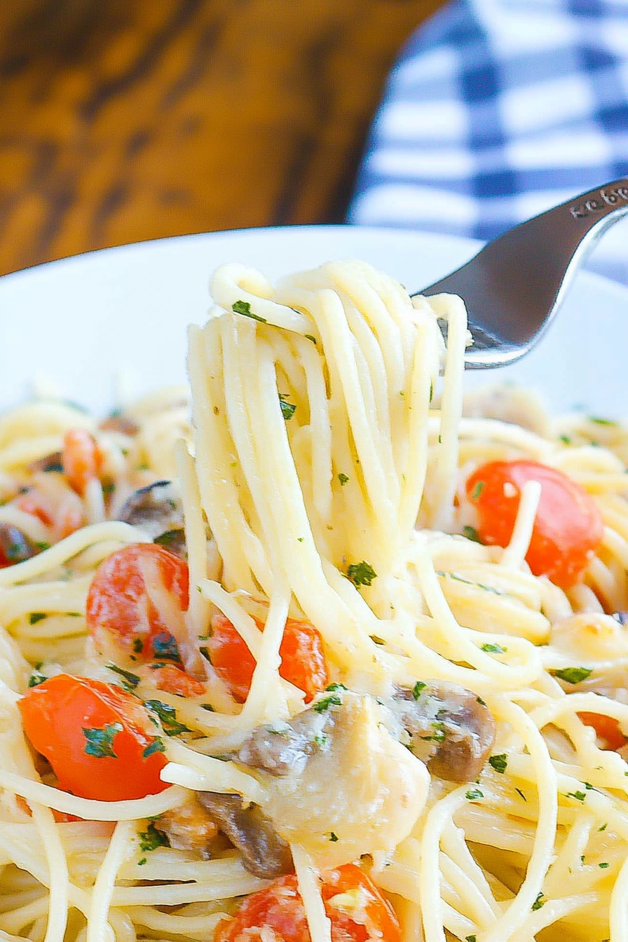 Lemon Butter Pasta Final Dish Presentation