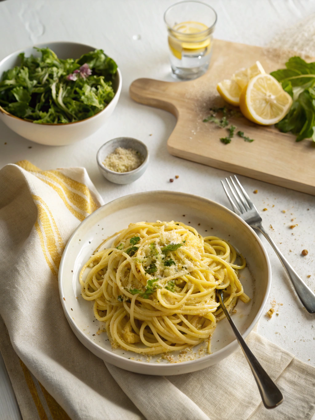 Lemon Butter Pasta serving suggestion