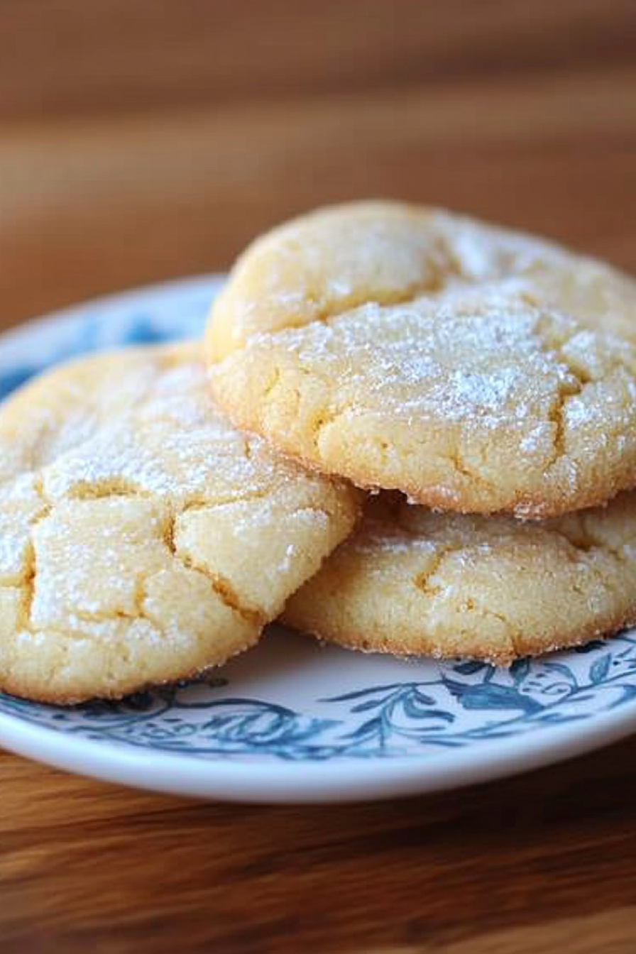 Lemon Crinkle Cookies Final Dish Presentation