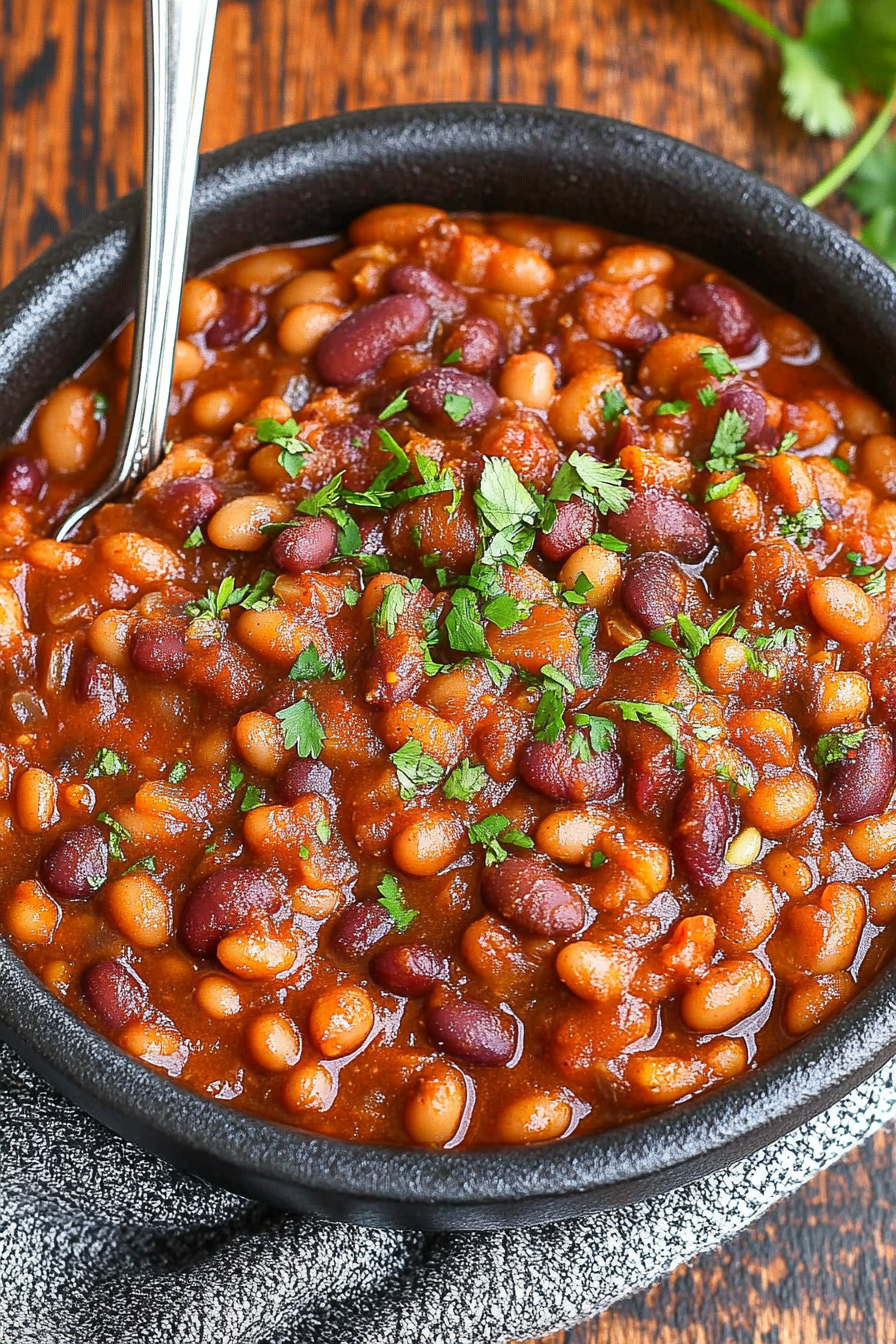 Mexican Baked Beans Final Dish Presentation