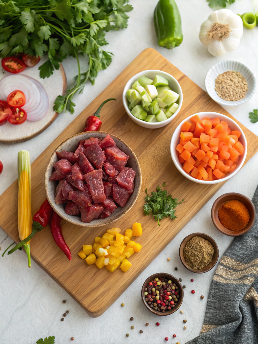 Mexican Beef Vegetable Stew ingredients